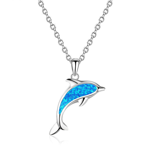 Collar Delfín Oceánico Plata S925
