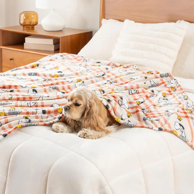 Cobija de felpa Peanuts Velvet Loft Snoopy 140 x 178 cm – Diseño The Flying Ace, oficial y ultra suave - Tekeno