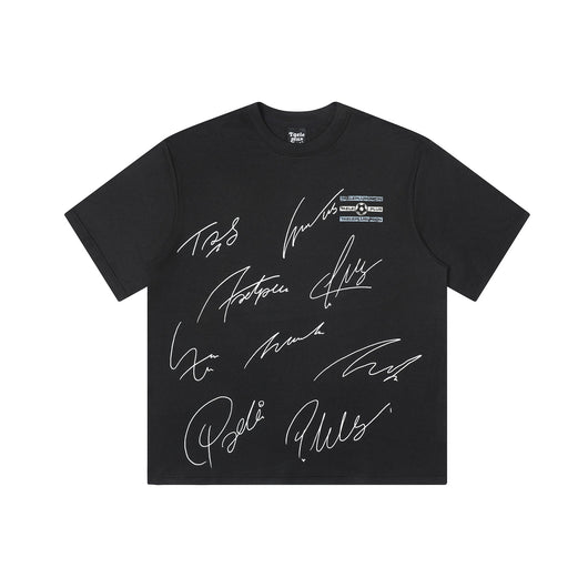 Camiseta Casual Personalizada con Firma y Letras Estampadas - Image 11