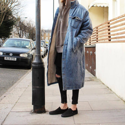 Abrigo Denim Forrado en Felpa para Otoño e Invierno - Image 9