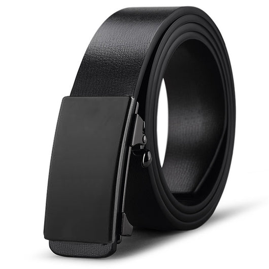 Cinturón de Cuero Automático para Hombre - Hebilla sin Agujeros Piel Doble Capa - Image 3