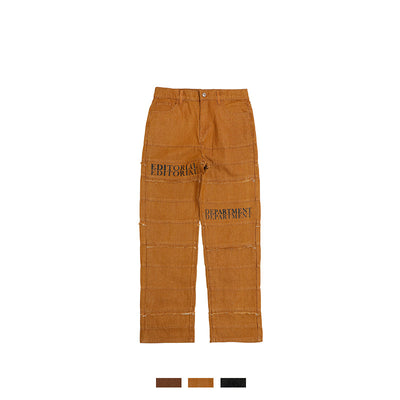 Jeans Rectos Estilo Hip-hop Europeo y Americano con Capas - Image 4