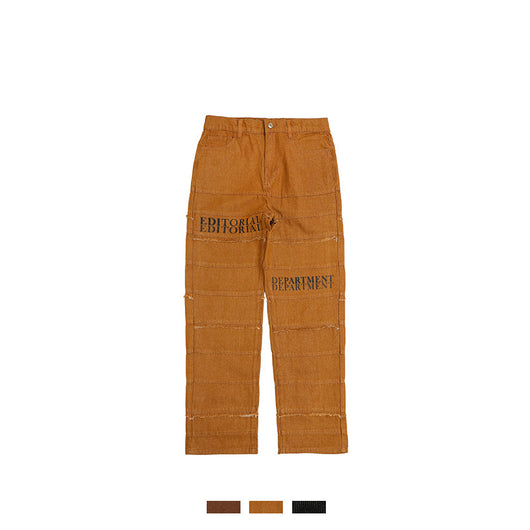 Jeans Rectos Estilo Hip-hop Europeo y Americano con Capas - Image 4