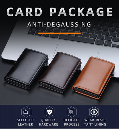 Cartera Minimalista de Cuero Engrasado con Protección Antimagnética - Image 10