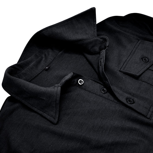 Camisa Clásica de Manga Larga Estilo Europeo para Hombre - Image 4
