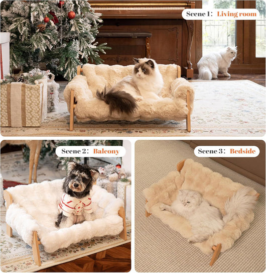 Sofá Cama para Gatos de Madera - Uso Todo el Año con Funda Removible - Image 13