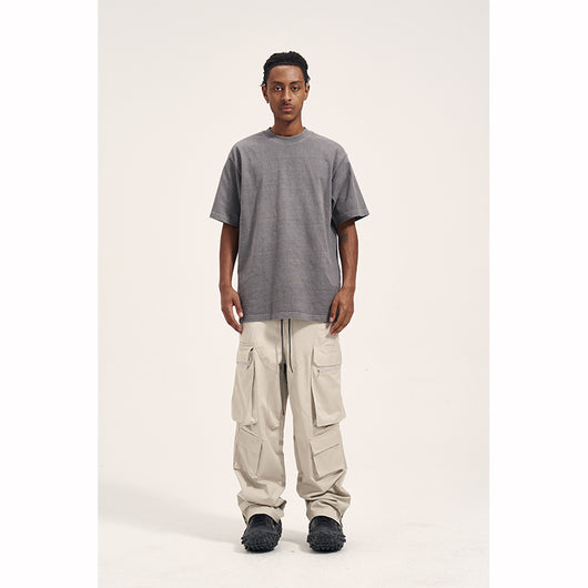 Pantalones Casuales Retro para Hombre con Bolsillos Múltiples y Cierre Lateral - Image 4