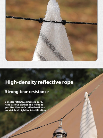 Cuerda Reflectante Ajustable para Secar Ropa - Resistente al Viento y Almacenamiento - Image 16