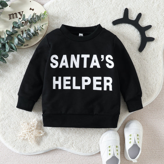 Suéter Navideño Infantil con Estampado de Letras - Image 2
