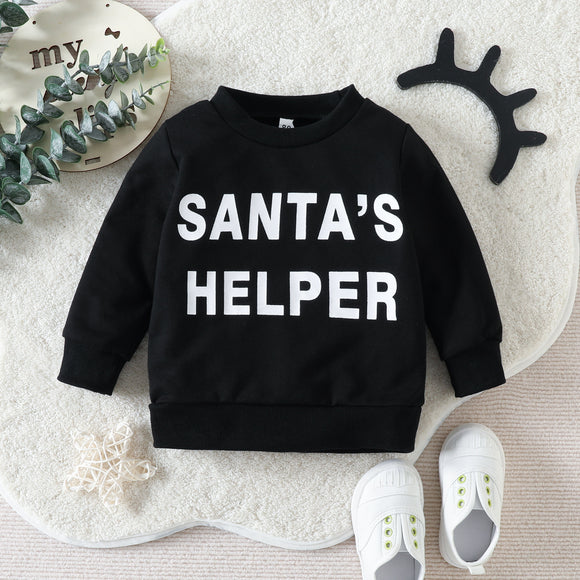 Suéter Navideño Infantil con Estampado de Letras