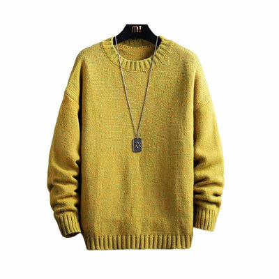 Suéter Cuello Redondo Hombre Estilo Coreano Tendencia Otoño - Image 5