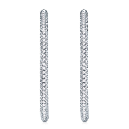Aretes de Plata S925 con Piedra Mosang Efecto Degradado - Image 3