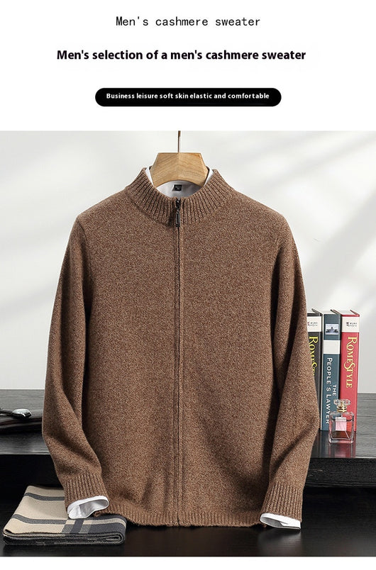 Abrigo de Cuello Alto en Cashmere para Hombre - Otoño e Invierno - Image 25