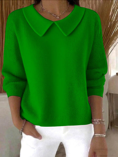 Polo Mujer Cuello V Manga Larga Color Sólido - Image 16