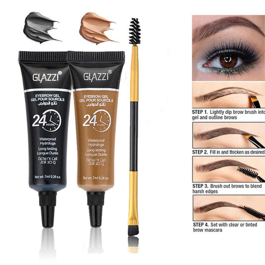 Set de Crema para Cejas Bicolor Resistente al Agua y Larga Duración