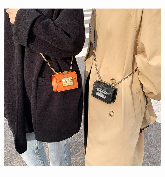 Bolso Bandolera Cuadrado Mini con Cadena - Estilo Ins All-Match - Image 17