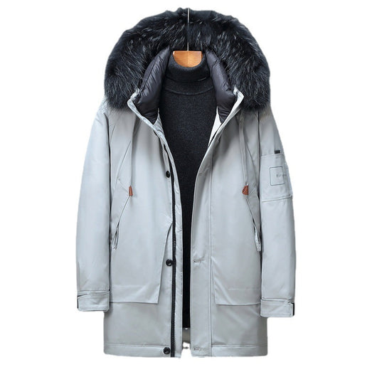Sudadera Larga para Hombre con Cuello de Piel Pie Overcome - Image 10