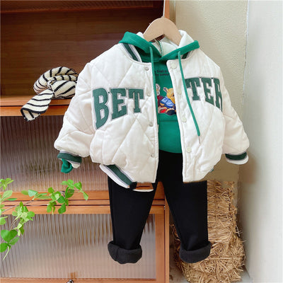 Uniforme de Béisbol Acolchado de Algodón Casual Infantil Coreano - Image 10