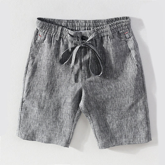 Shorts de Lino para Hombre Cintura Media Cómodos y Versátiles - Image 7