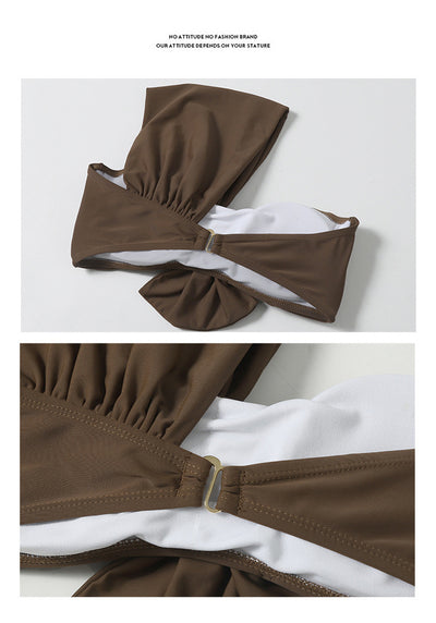 Bikini Asimétrico con Hombro Descubierto y Abertura Lateral - Image 18