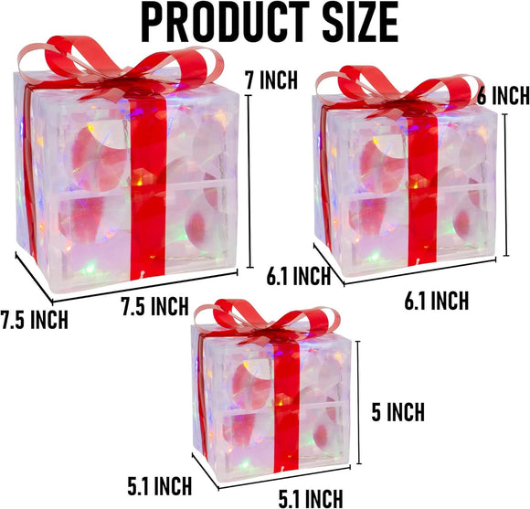 Caja de Regalo Navideña Luminosa