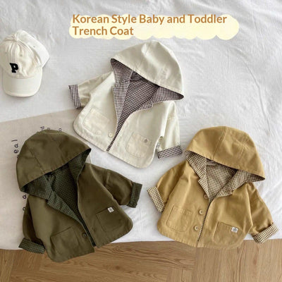 Abrigo Impermeable con Capucha Estilo Coreano para Niños
