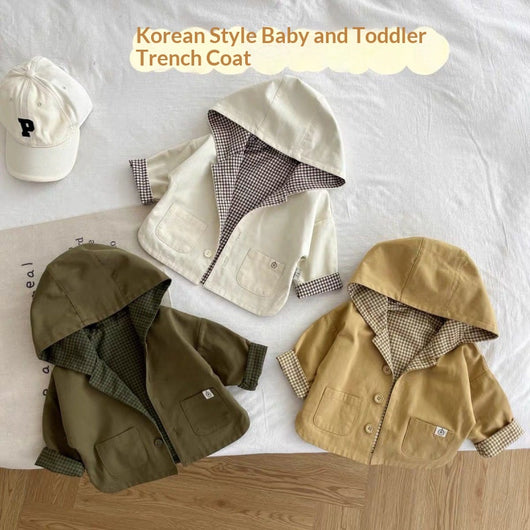Abrigo Impermeable con Capucha Estilo Coreano para Niños