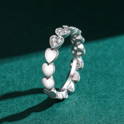 Anillo de Plata 925 Love Lujo Minimalista con Micro Incrustaciones - Image 8