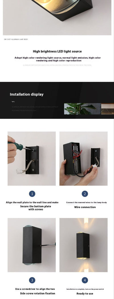 Lámpara de Pared Exterior Doble Artística - Luz Impermeable para Fachadas y Escaleras - Image 11