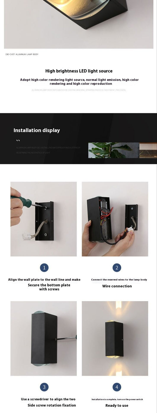 Lámpara de Pared Exterior Doble Artística - Luz Impermeable para Fachadas y Escaleras - Image 11