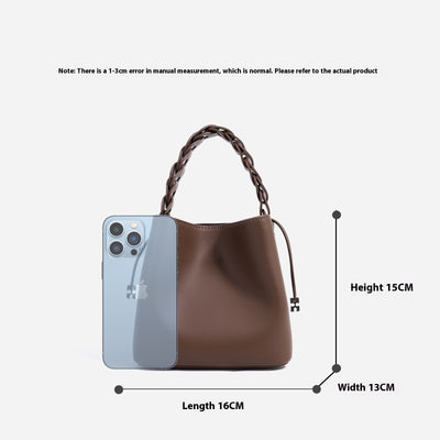 Bolso Bandolera Tejido a Mano - Bucket Bag Artesanal Compacto - Image 3