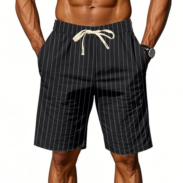 Shorts de Lino Holgados Transpirables Estilo Americano para Playa - Image 6