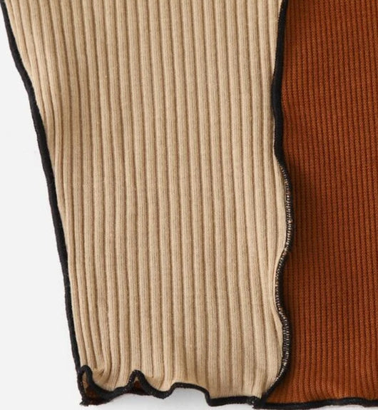 Chaleco Tejido Colorblock con Rayas Laterales para Mujer - Image 25