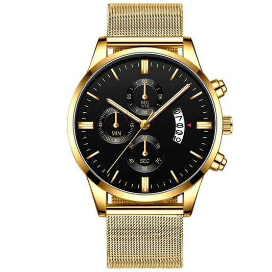 Reloj de Lujo para Hombre con Malla Metálica y Movimiento de Cuarzo - Image 2