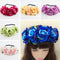 Paquete de Rosas Xinxin con Tela Aterciopelada Rojo - Diadema Nupcial DIY con Anillo Floral
