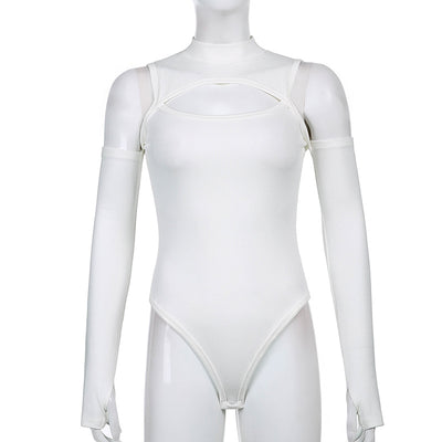 Conjunto Elegante Escotado sin Tirantes con Manga Larga Ajustada - Image 7