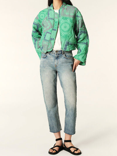 Chaqueta Acolchada de Algodón con Cierre y Estampado - Image 15