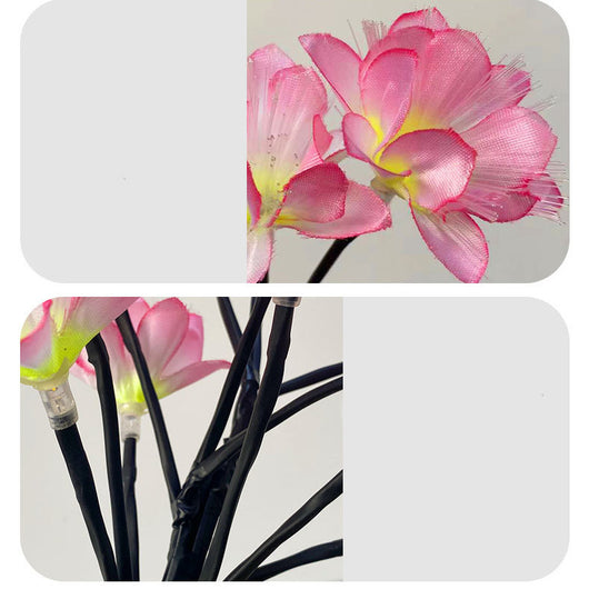 Lámpara Solar Decorativa con Flor de Camelia para Jardín - Image 9