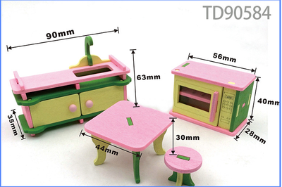 Casa de Muñecas de Madera Miniatura para Juego Infantil - Image 8