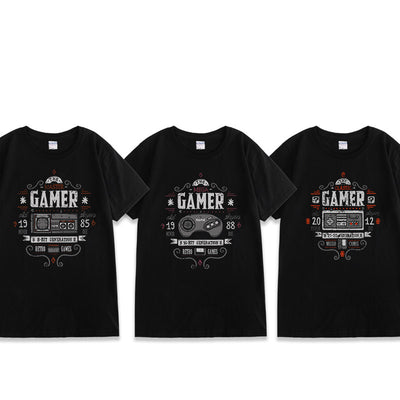 Camiseta de Algodón Puro para Gamer - Cuello Redondo Talla Grande - Image 8
