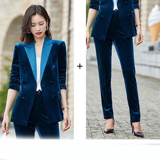Blazer de Terciopelo Dorado Elegante - Saco Ajustado Premium - Image 6