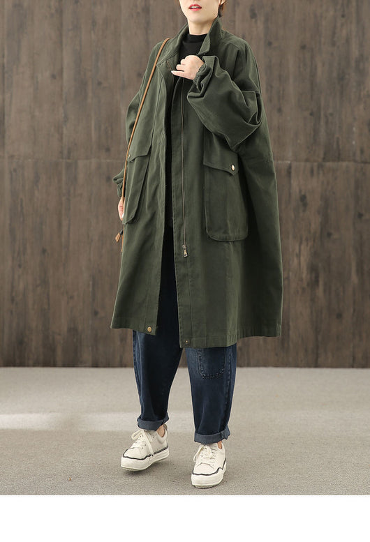 Chaqueta Impermeable Suelta Talla Grande para Mujer - Abrigo Deportivo de Manga Larga - Image 13
