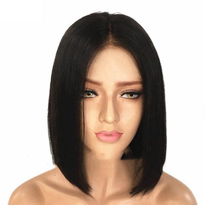 Peluca Corta Negra Estilo Medio - Look Versátil y Natural - Image 10