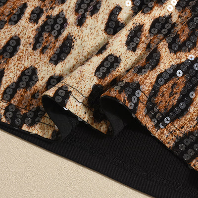 Chaleco Cropped sin Mangas con Lentejuelas y Estampado Leopardo - Image 38