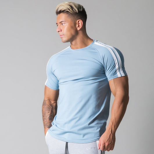 Playera Clásica de Cuello Redondo Manga Corta Color Liso para Hombre - Image 28