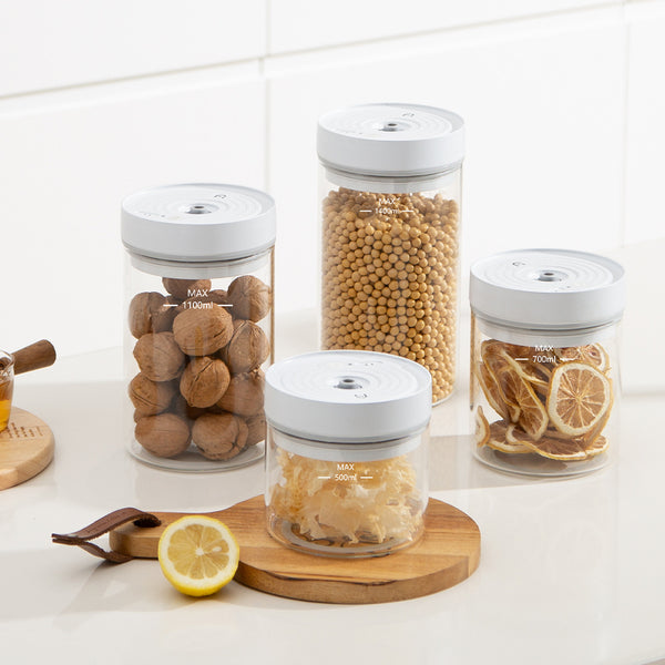 Recipiente Hermético Inteligente con Vacío Automático para Café, Leche en Polvo y Alimentos