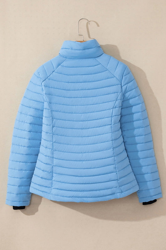 Chaqueta Acolchada de Algodón para Mujer con Cuello Tipo Mao - Image 38
