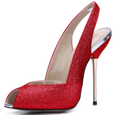 Zapatos de Tacón Stiletto Punta Abierta para Bodas y Eventos - Image 9