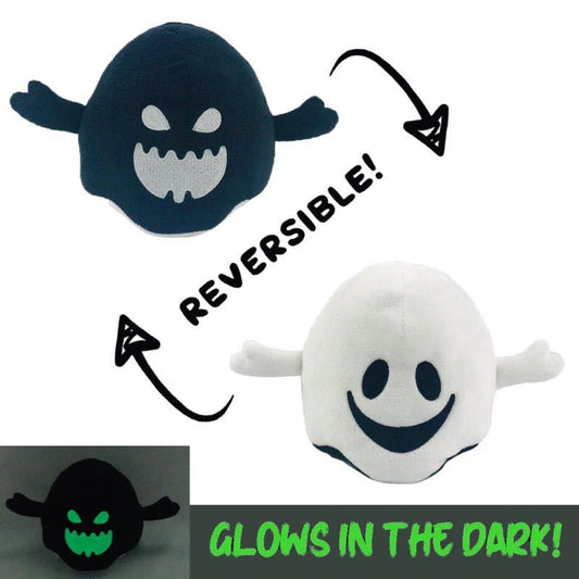 Peluche Reversible Halloween Fantasma y Calabaza Luminoso - Juguete Infantil Interactivo