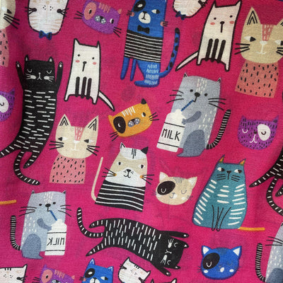 Pañuelo de Algodón y Lino con Diseño de Gata Adorable - Image 22